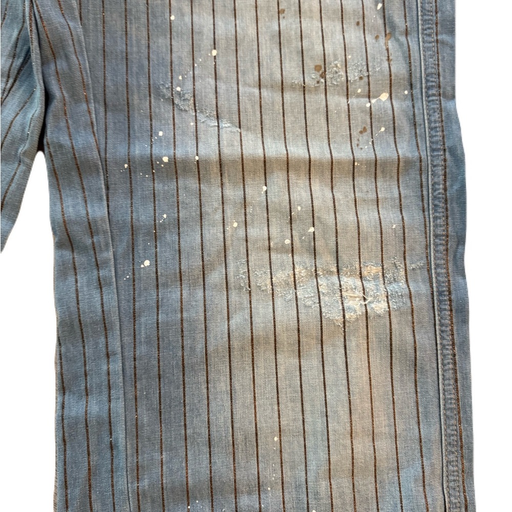 NWT Women's Free People Don't Wait Up Pinstripe Boyfriend Striped Jeans Size 28 - Picture 4 of 10
